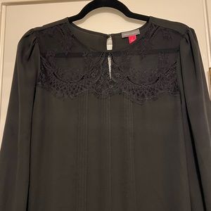 Vince Camuto Black Lace Blouse